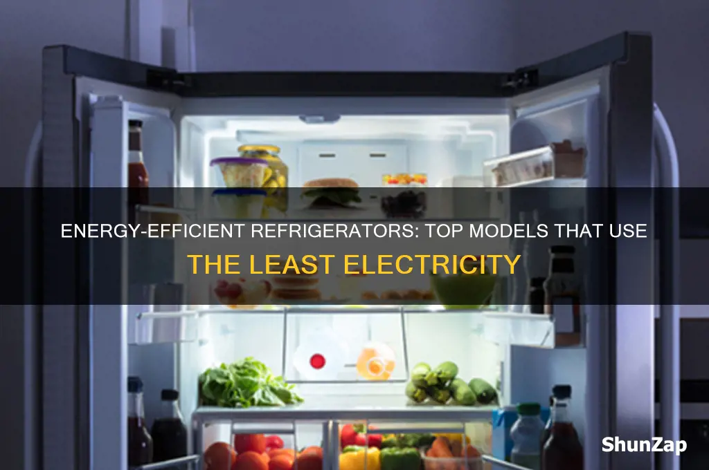 what refrigerator uses the least electricity