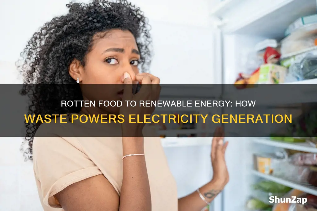 what rotten food was used to generate electricity