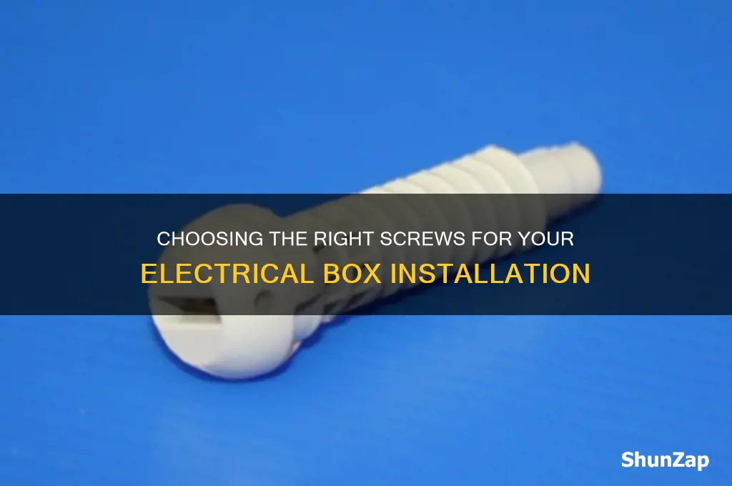 what screws to use for electrical box
