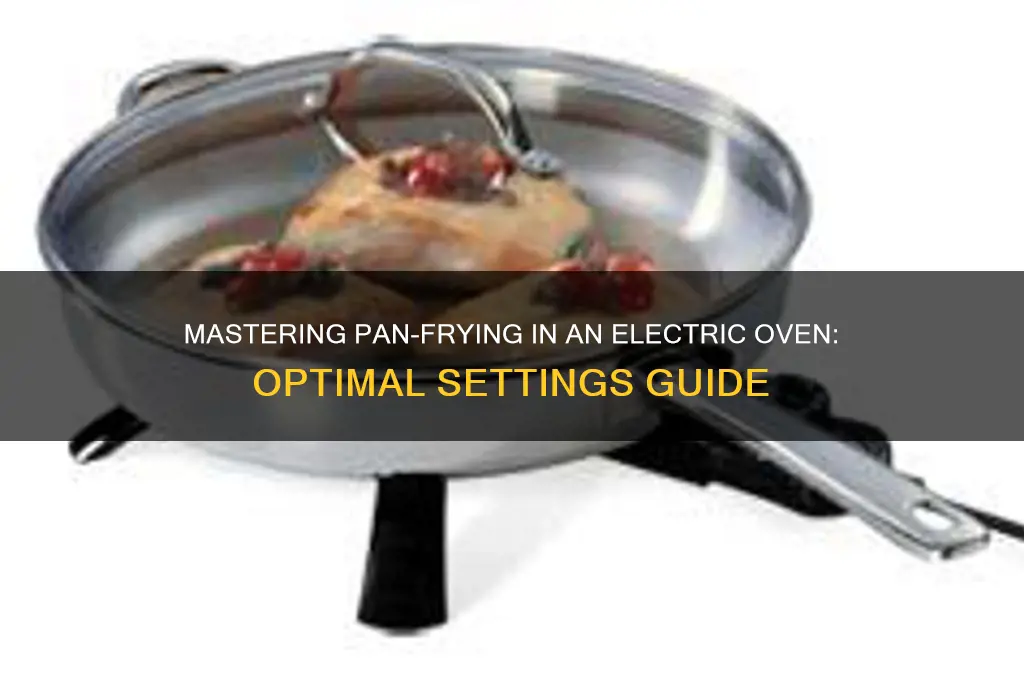 what setting to use on electric oven to pan fry