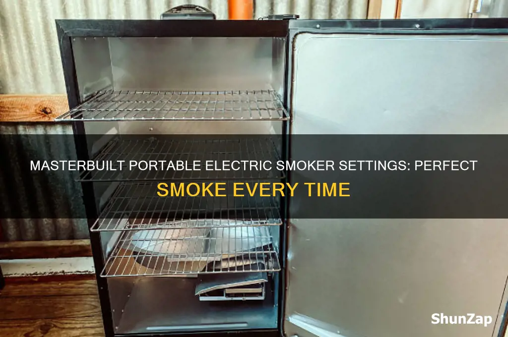 what setting to use on masterbuilt portable electric smoker