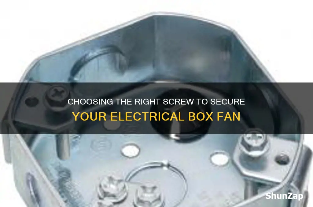 what sfrew to use to tasten electrical vox fan