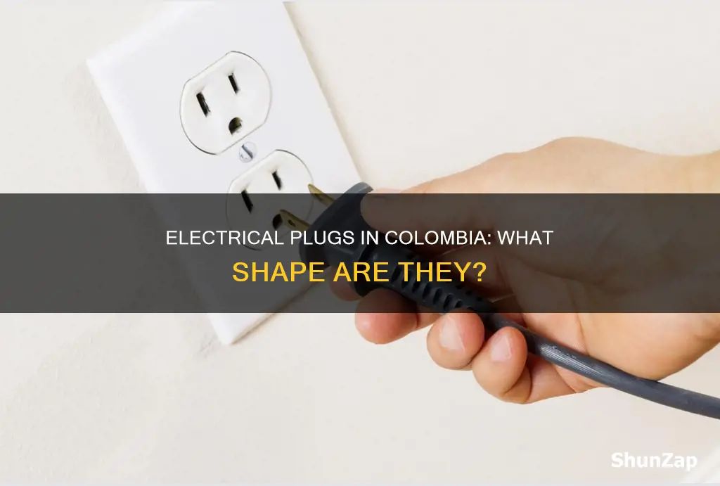 what shape are electrical plugs in colombia