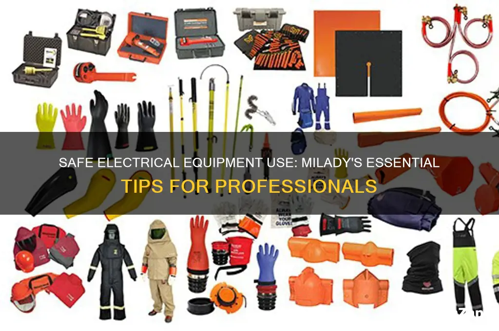 what should you do when using electrical equipment milady