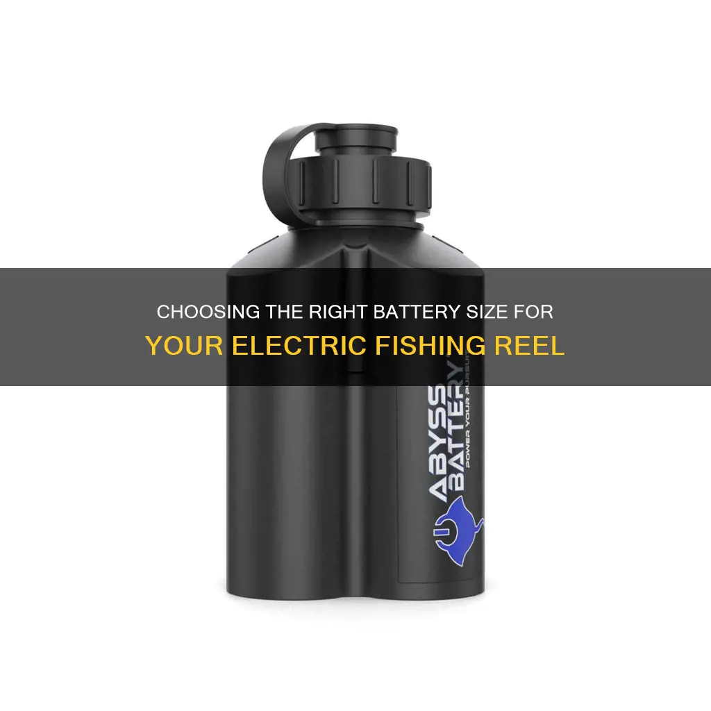what size battery for electric fishing reel