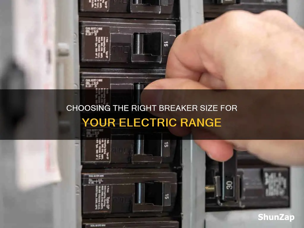 what size breaker for an electric range