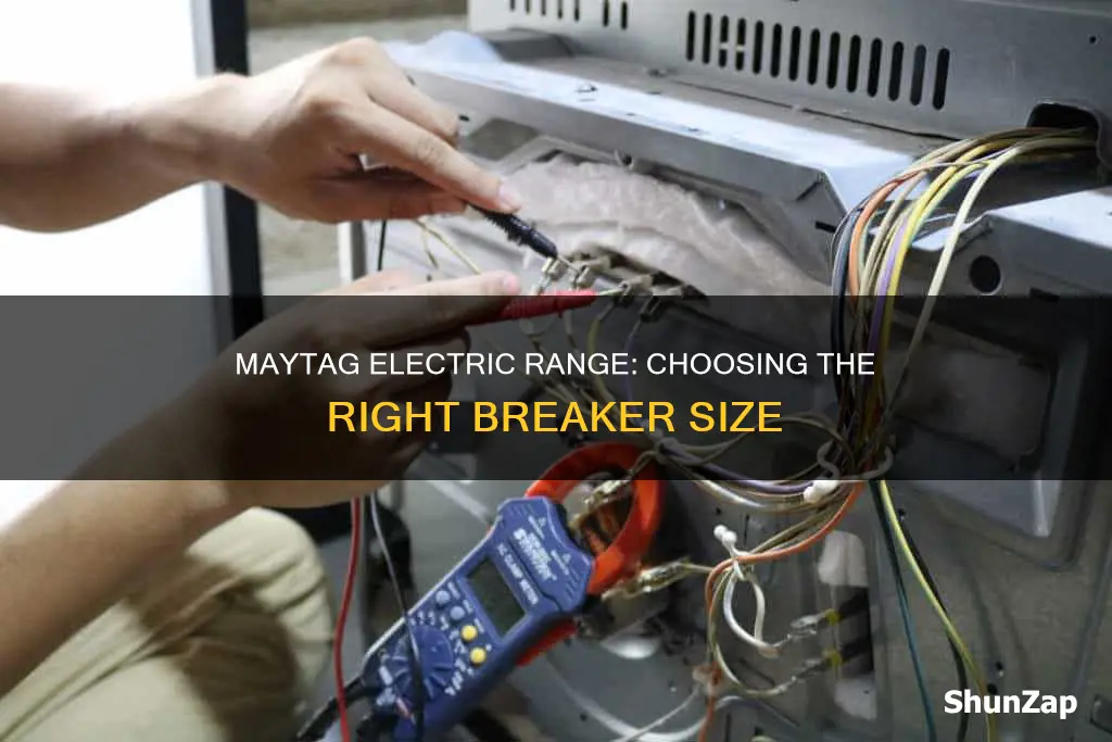 what size breaker for maytag electric range