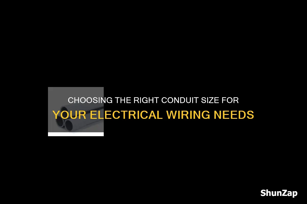 what size conduit do i need to use electrical