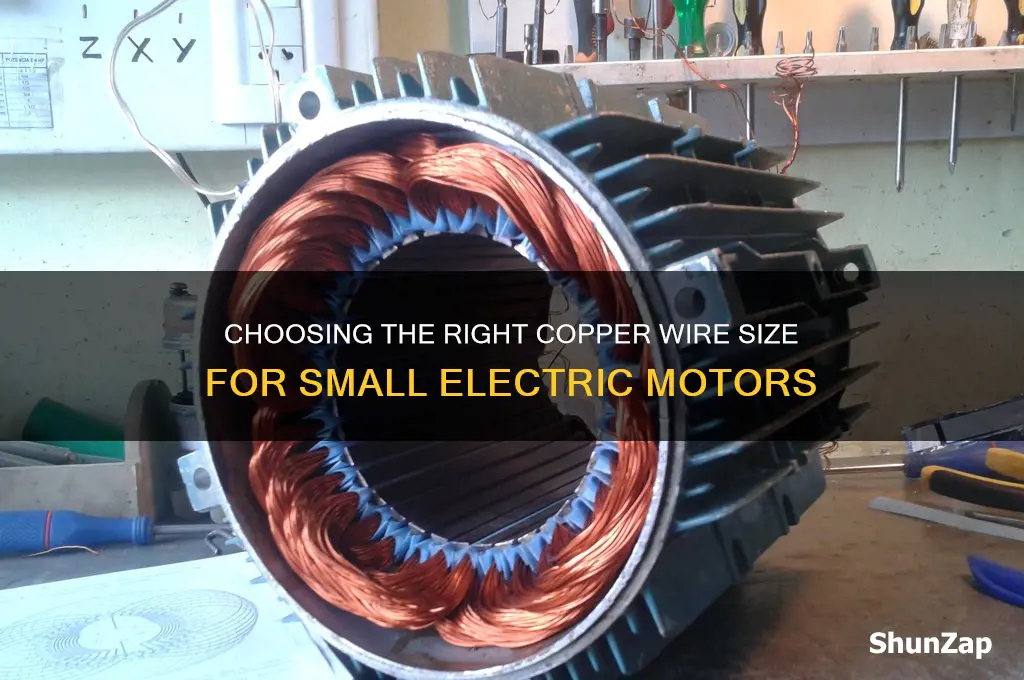 what size copper wire is used in small electric motors