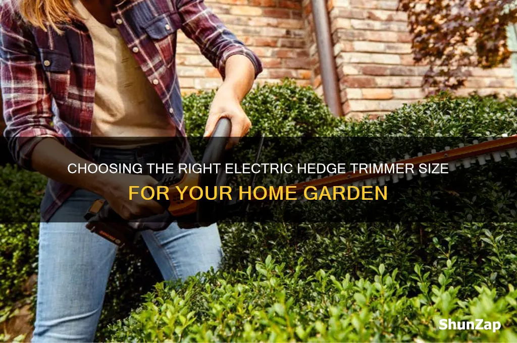 what size electric hedge trimmer for home use