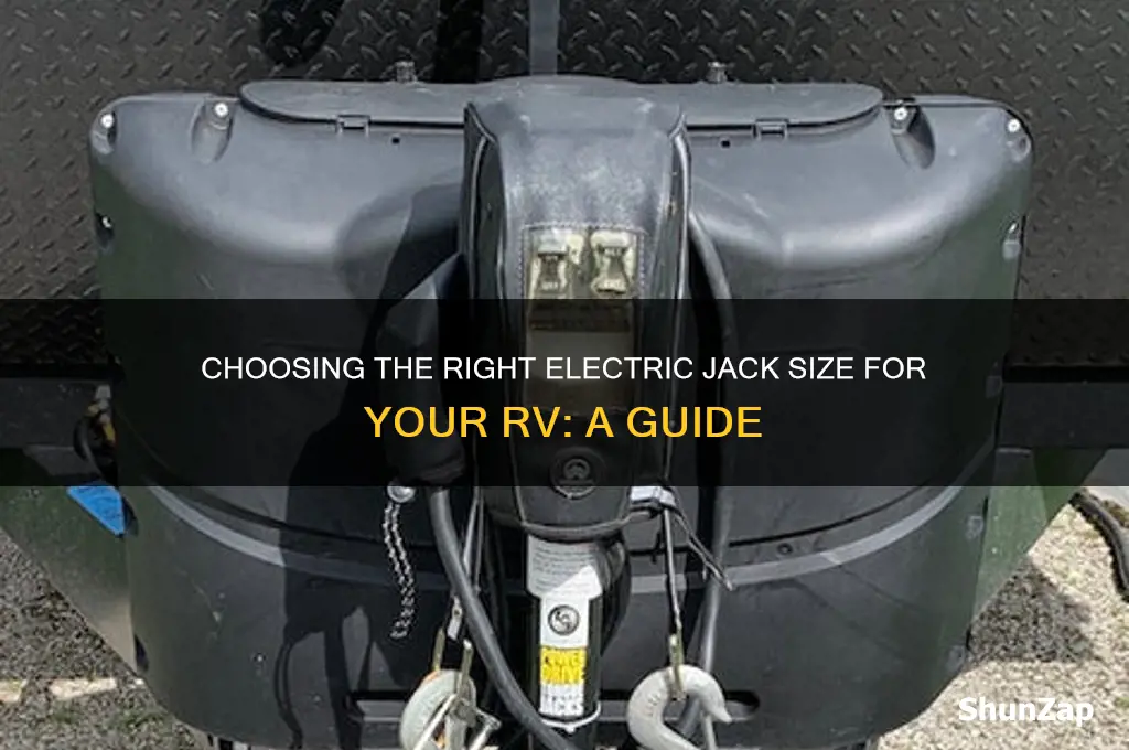 what size electric jack to use for my rv
