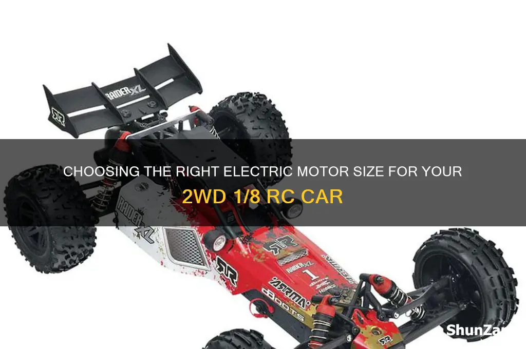 what size electric motot fpr 2wd 1 8 car
