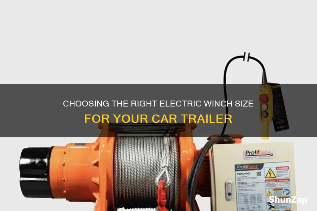what size electric winch for car trailer