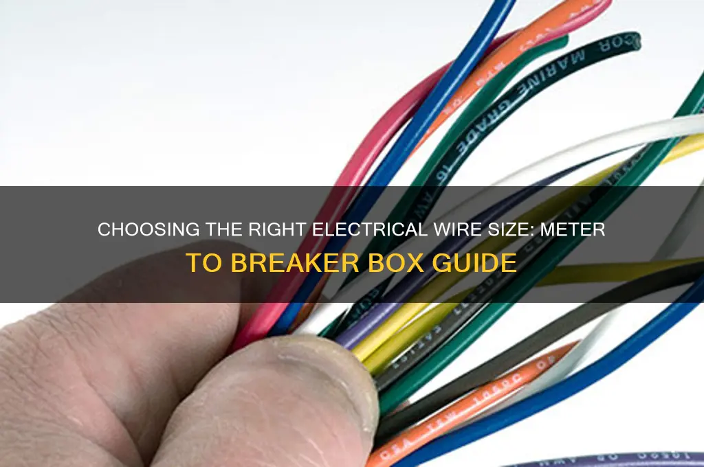 what size electrical wire to use from meter to box