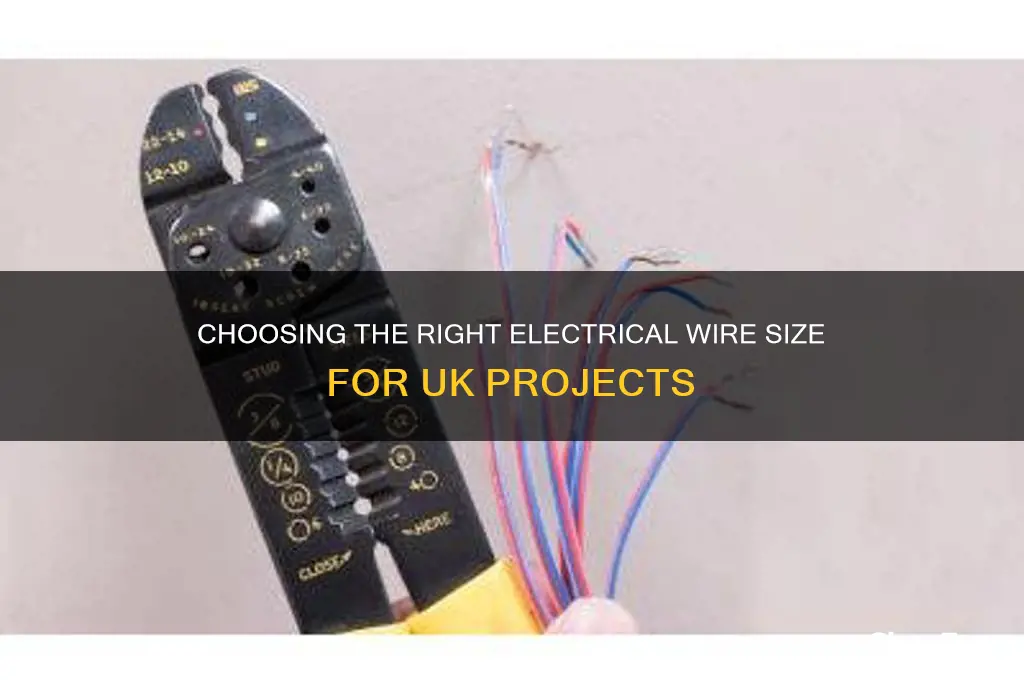 what size electrical wire to use uk
