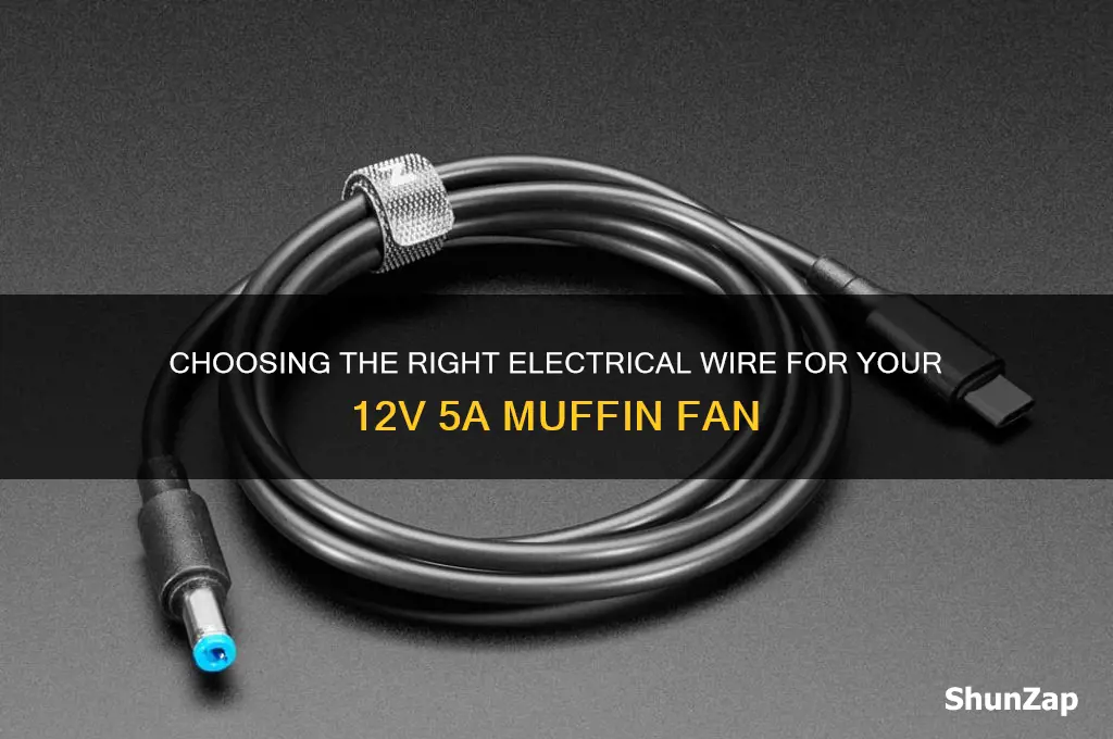 what size electrical wire use with 12v 5a muffin fan