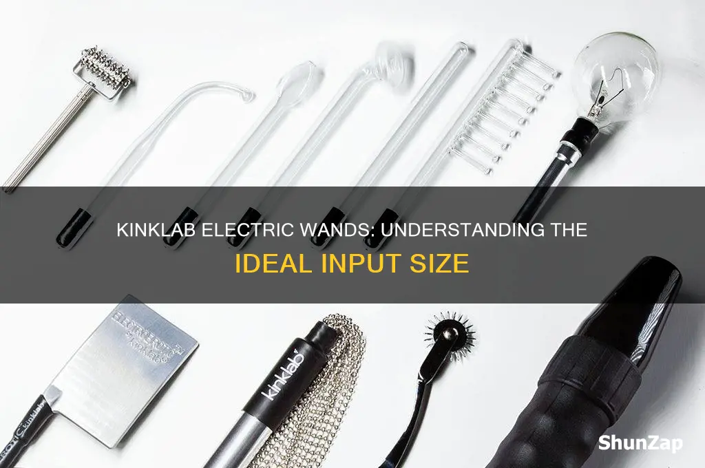 what size input does kinklab electric wands use