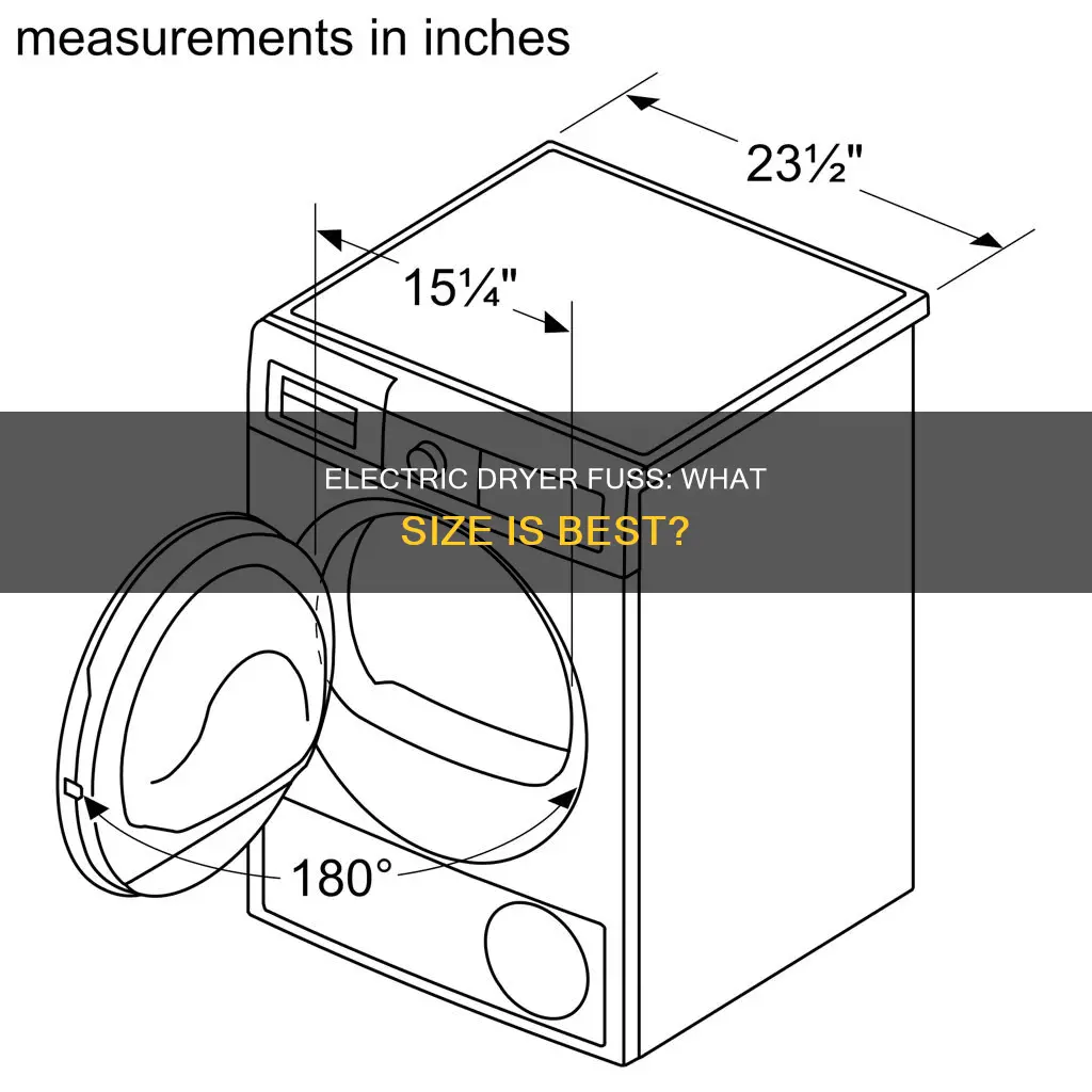 what size is a electric dryer fuss