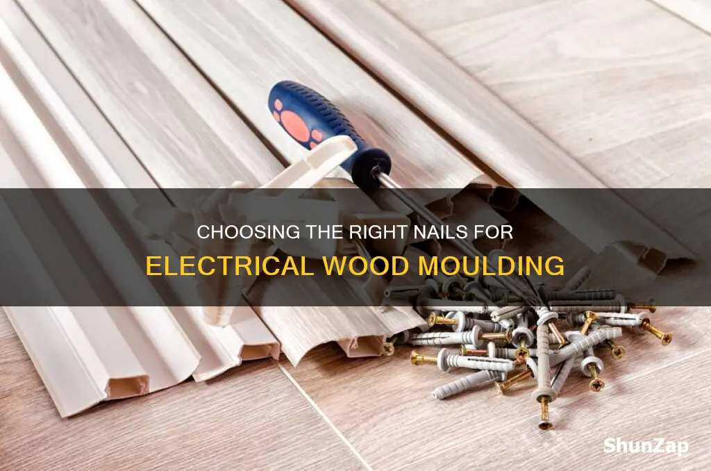 what size nail for electrical wood moulding
