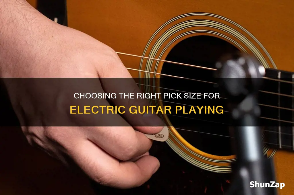 what size pick do you use to play electric guitar