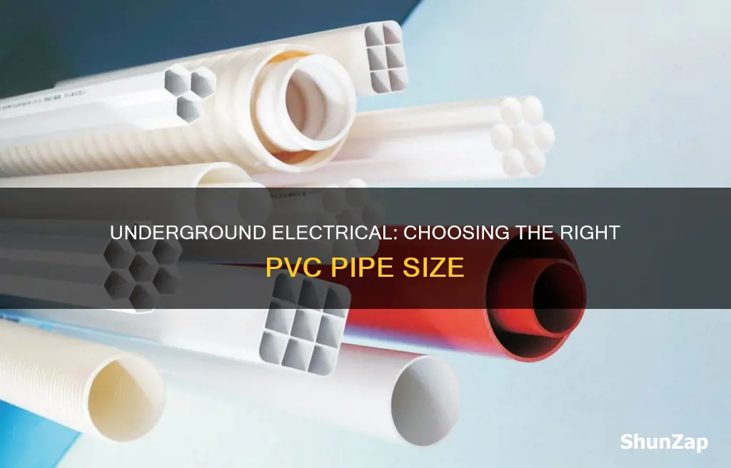 what size pvc pipe for underground electrical