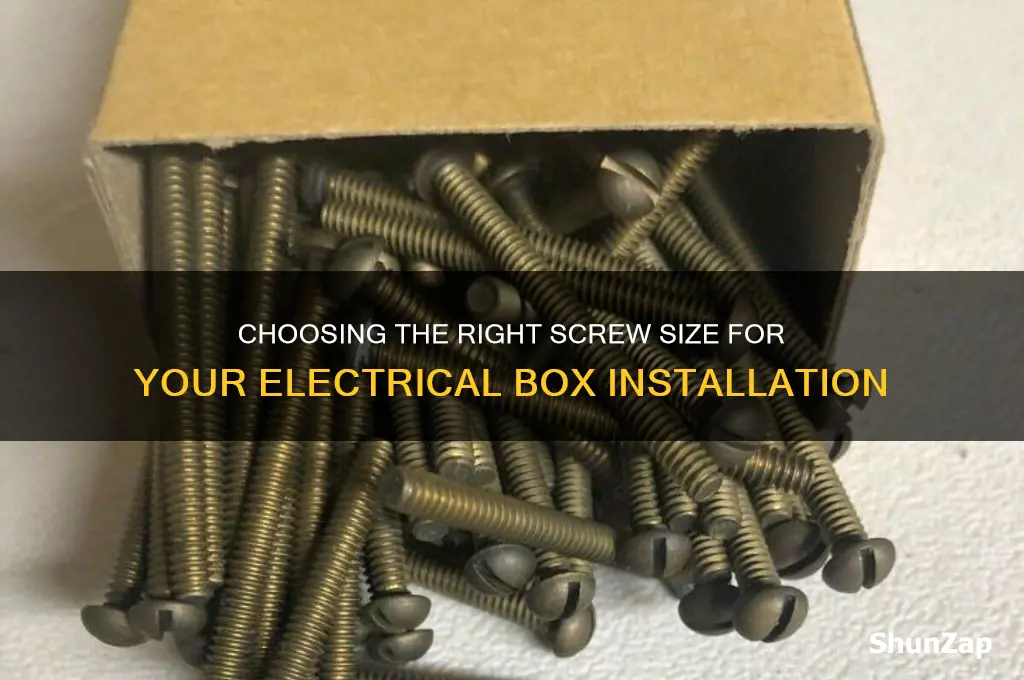 what size screw is used for electrical box