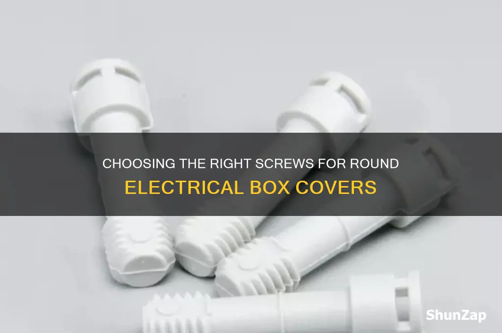 what size screws are used on round electrical box covers