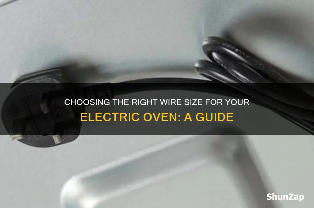 what size wire should i use for an electric oven