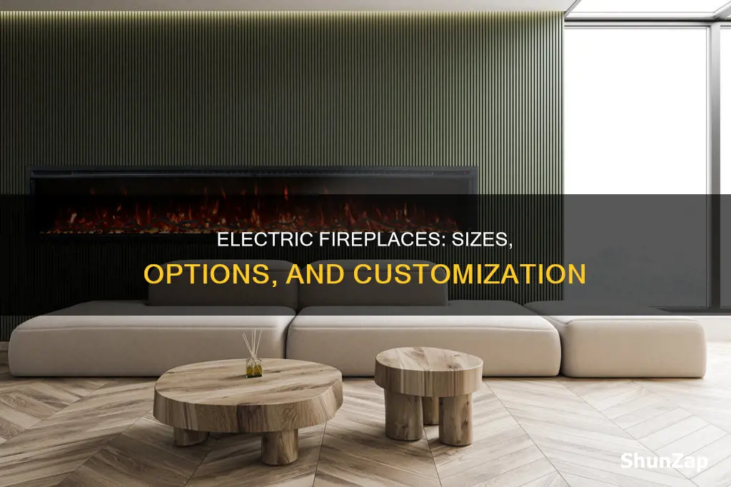 what sizes do electric fireplaces come in
