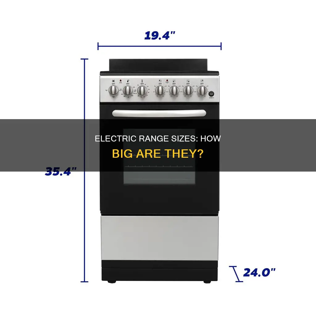 what sizes do electric ranges come in