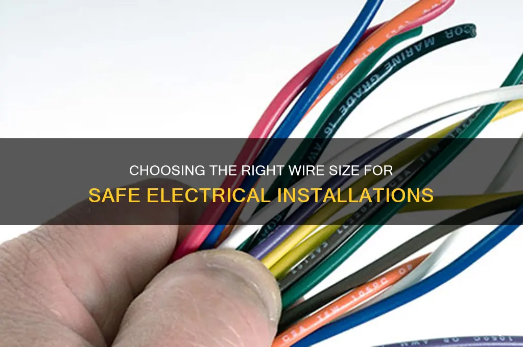what sizw wires to use in electrical