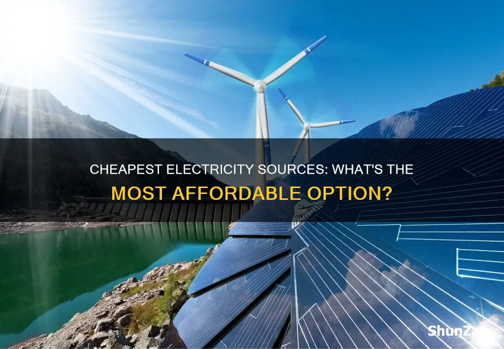 what source of electricity costs the least