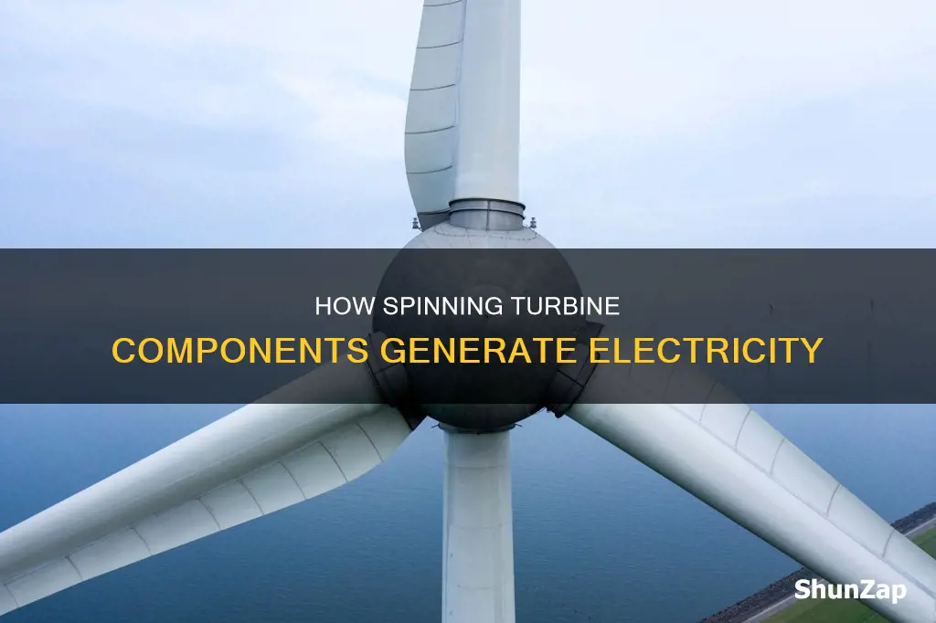 what spins in turbines that create electricity