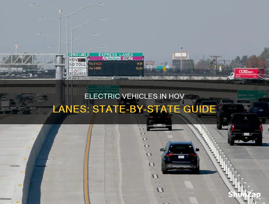 what staes allow electric vehicles in hov lane