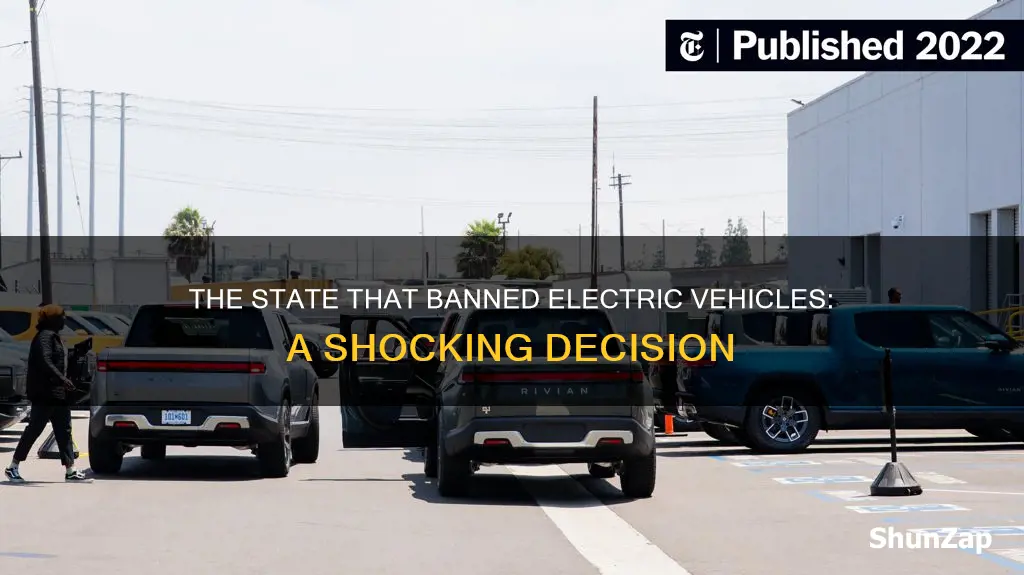 what state banned electric vehicles