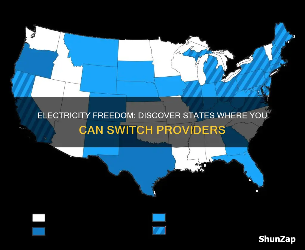 what states allow switching electric companies