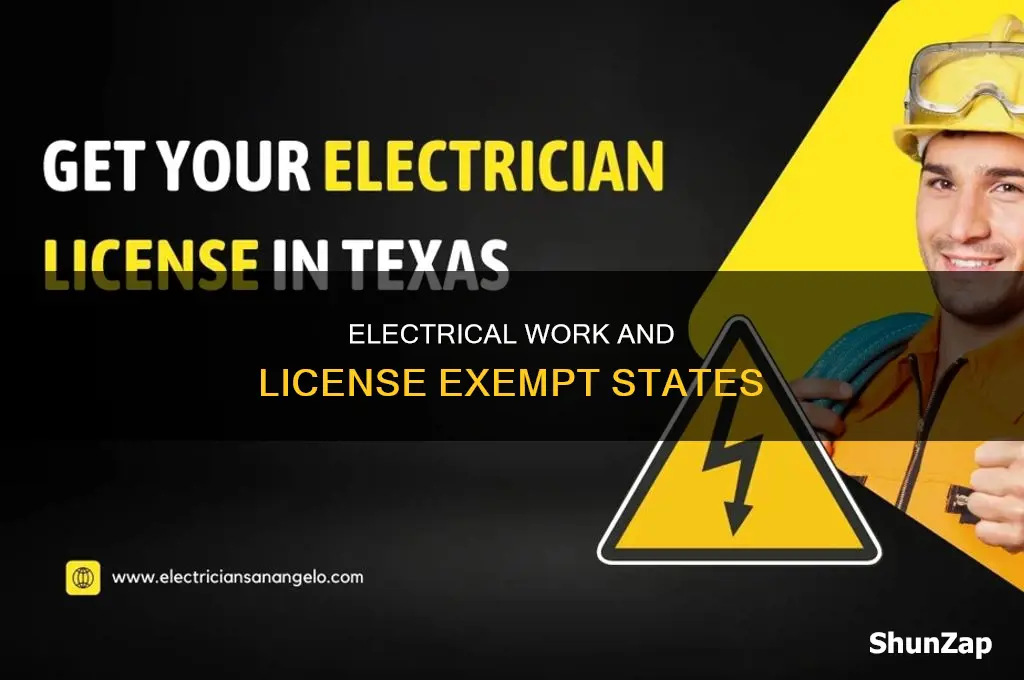 what states do not require electrical license