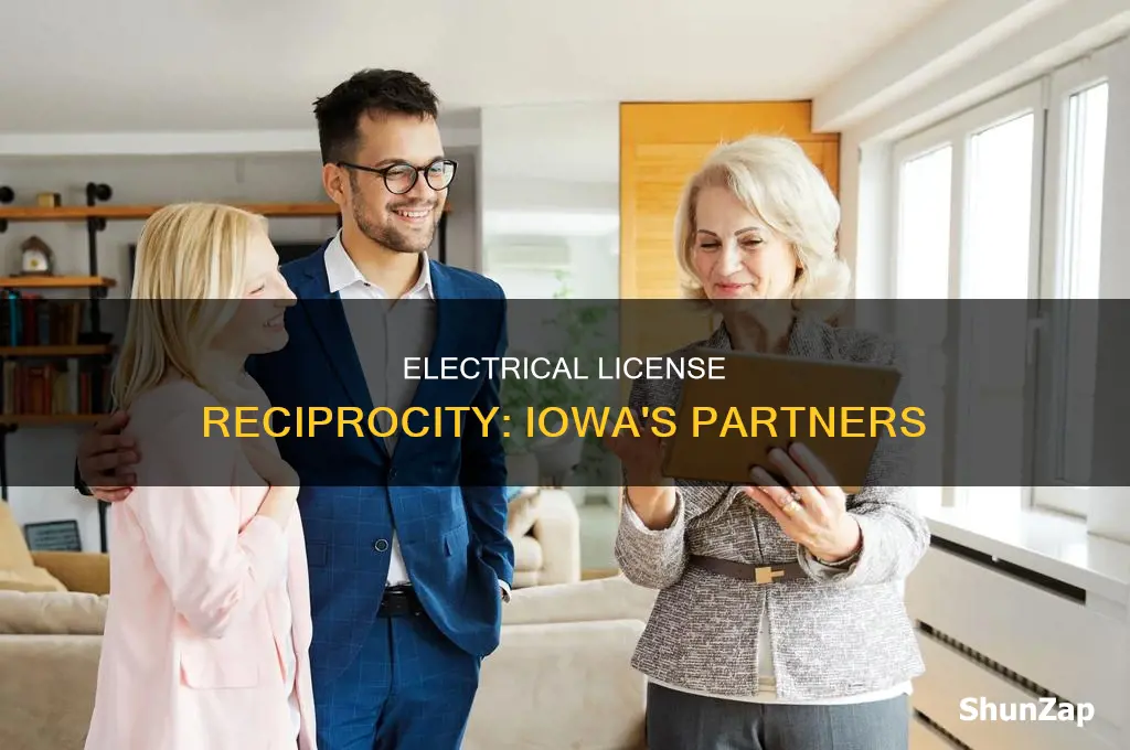what states reciprocate electrical license with iowa