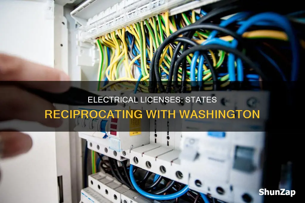 what states reciprocate electrical licenses with washington