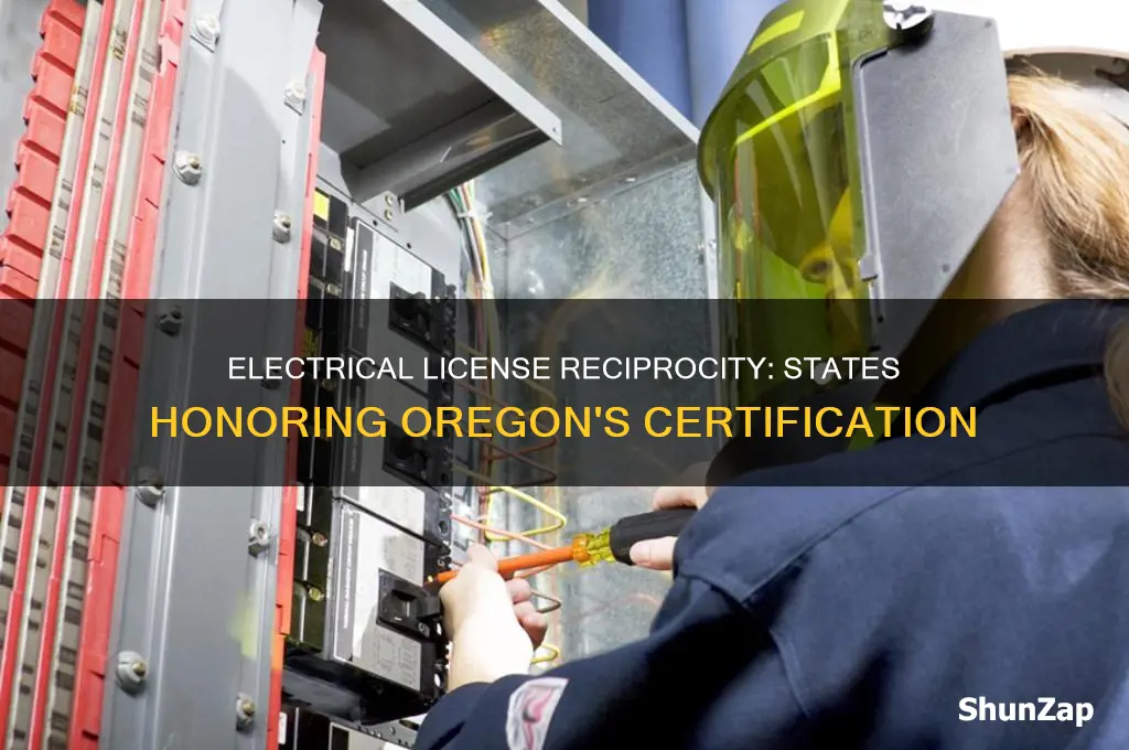 what states reciprocate with oregon electrical license