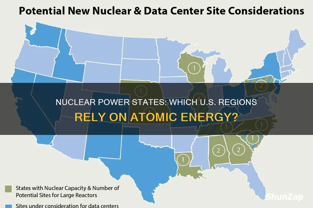 what states use nuclear power for electricity