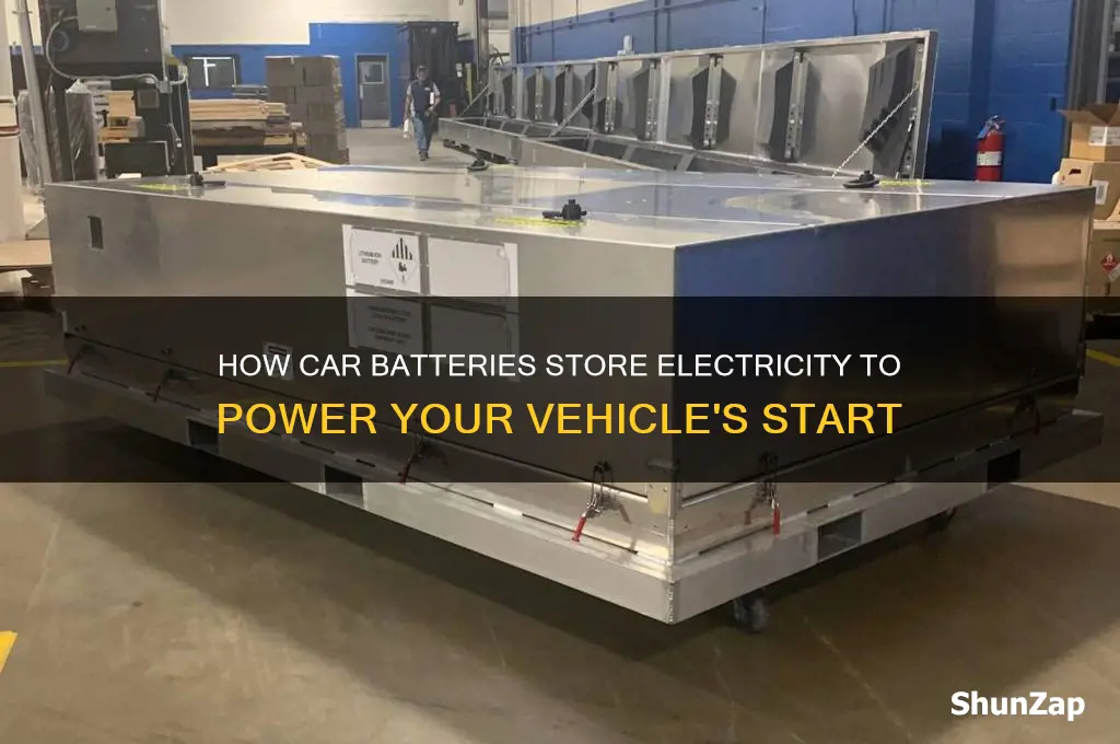 what stores electricity to start the car