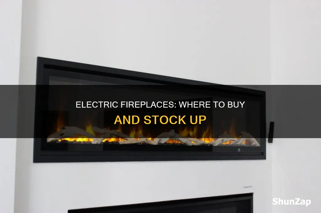 what stores have electric fireplaces on stock