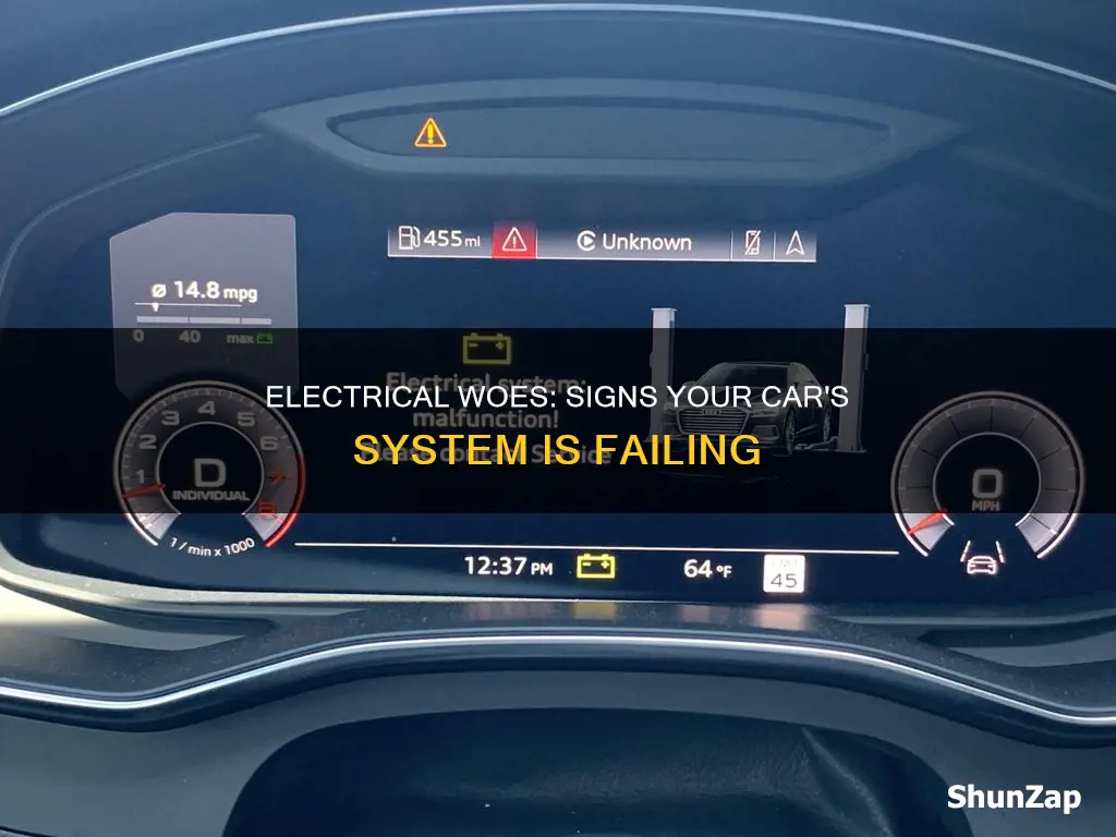 what tells you a vehicle electrical system is in trouble