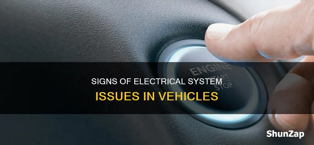 what tells you a vehicle electrical system is in trouble