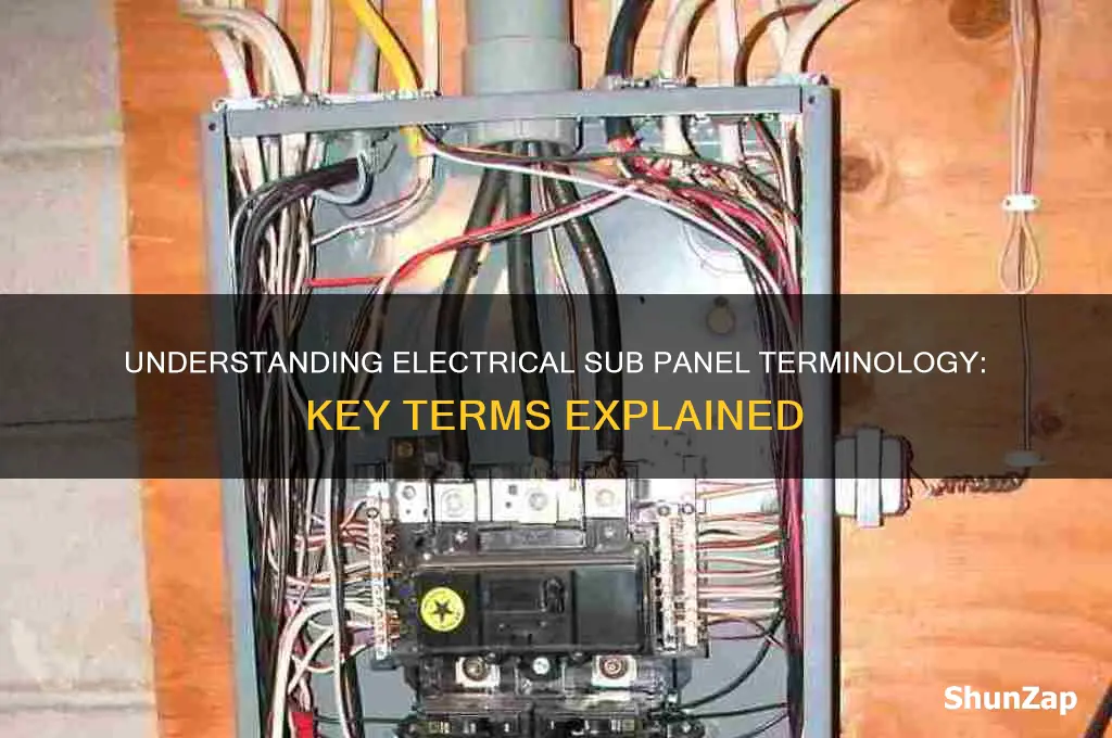 what terms are used for electrical sub panel