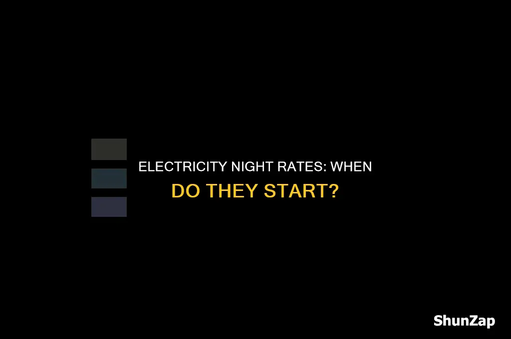 what time do electricity night rate start
