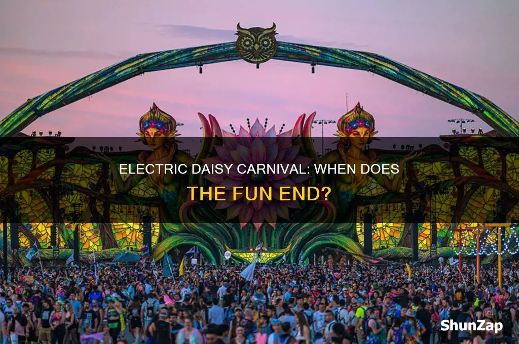 what time does electric daisy carnival end