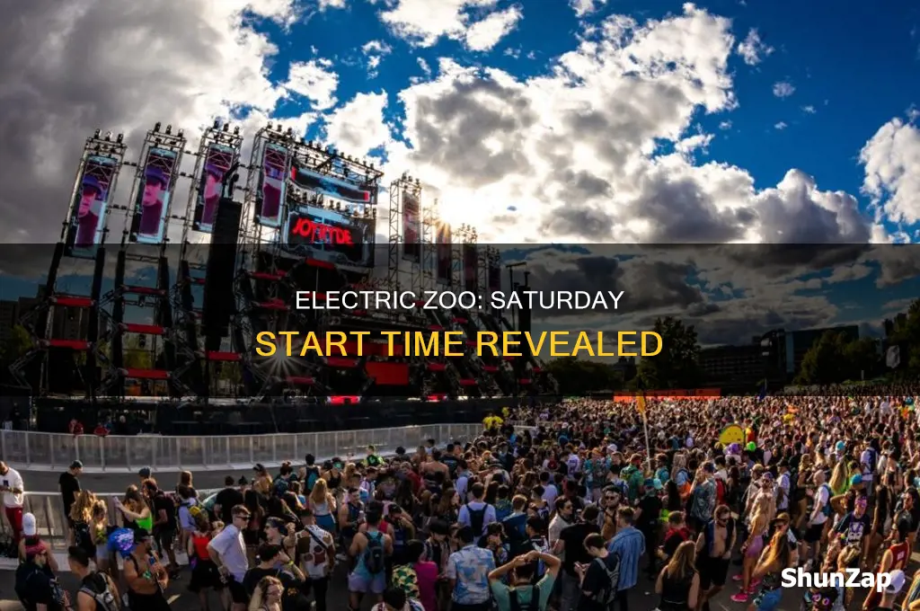 what time does electric zoo start saturday