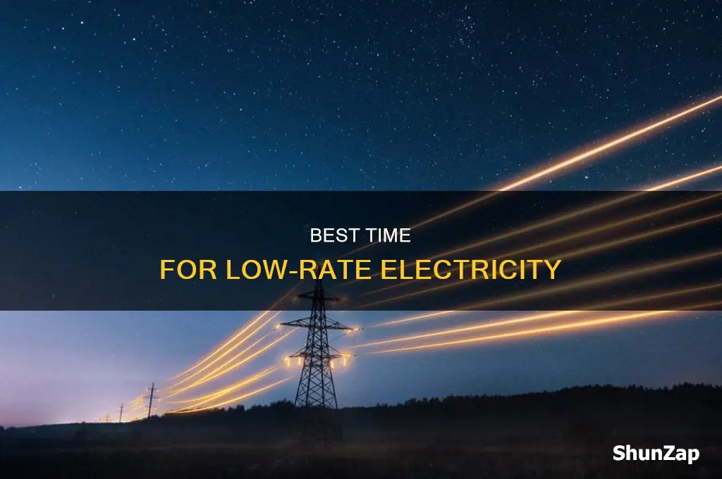 what time does low rate electricity start